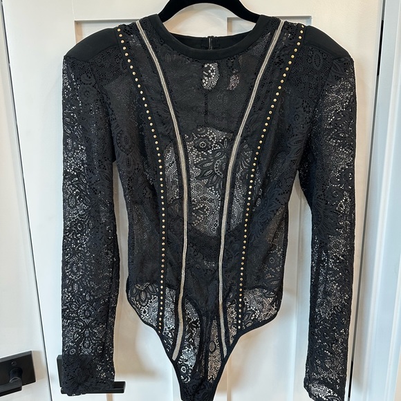 Victoria's Secret long sleeve lace bodysuit medium - Picture 4 of 9